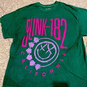 Dope Blink 182 green color t-shirt PRE LOVED unisex